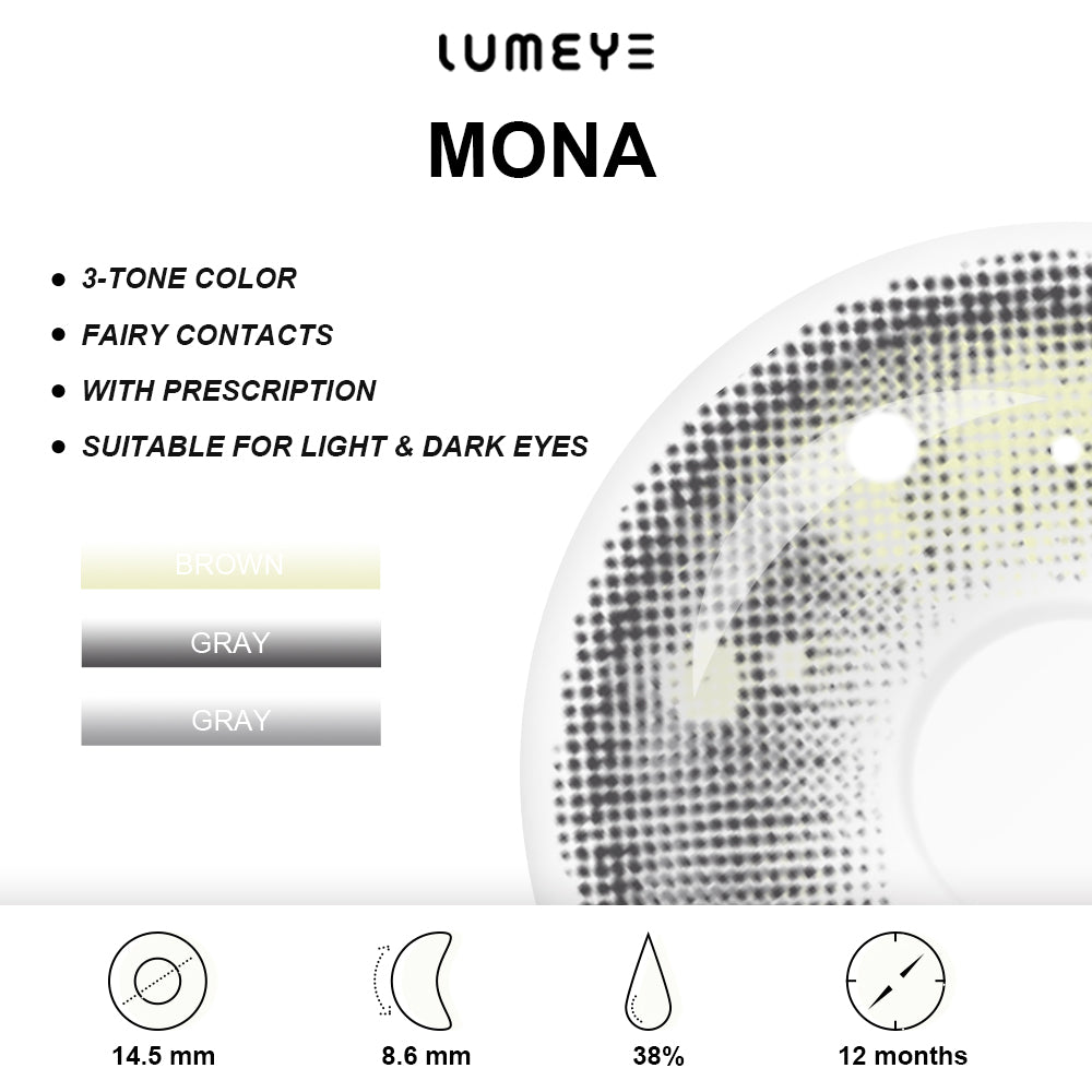 Best COLORED CONTACTS - Genshin Impact - LUMEYE Mona Colored Contact Lenses - LUMEYE